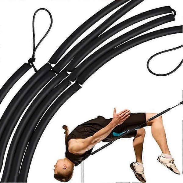 Höjdhopp Bungee Elastisk Stång Skumrep Träningsutrustning Black