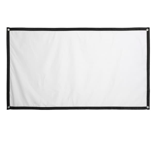 Outdoor Movie Projector Screen, Foldable HD Wall Mounted Film Projector Screen Double-Sided Projection Support 16:9 Polyester Fabric Projector