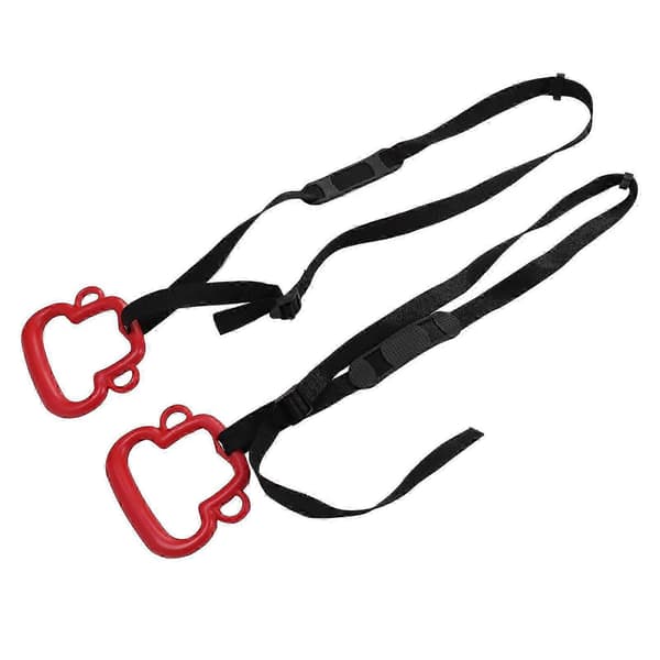 2st Monkey Kids Ringar 150KG Ergonomiska Bärbara Utomhus Pull Up Justerbara Remmar Röda
