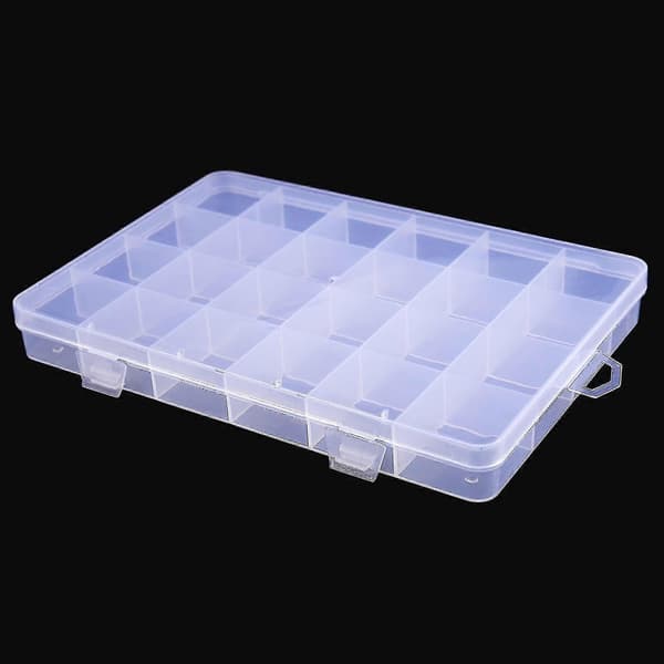 24 roms plastboksveske smykker perle oppbevaringsbeholder
