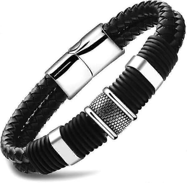 Mode læderarmbånd til Heilwiy mænd ungdomsgave sort
