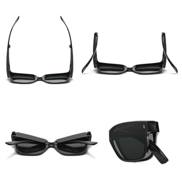 Sammenleggbare solbriller med visir over briller Matt svart black