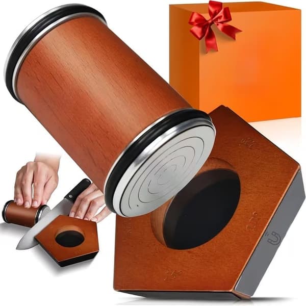 Rolling Knife Sharpener with Magnetic Angle 12–22°, Diamond and Ceramic Sharpening