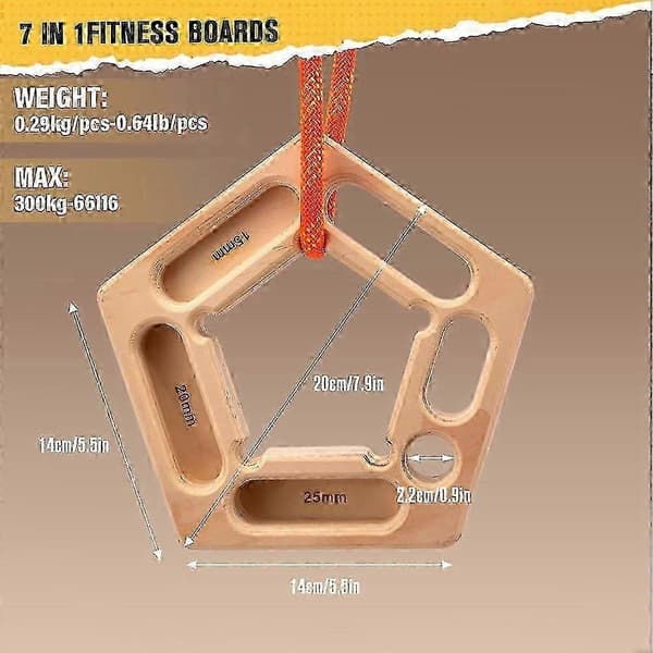 Tre Hangboard Klatring Bærbar Fingerstyrker for Pull-ups