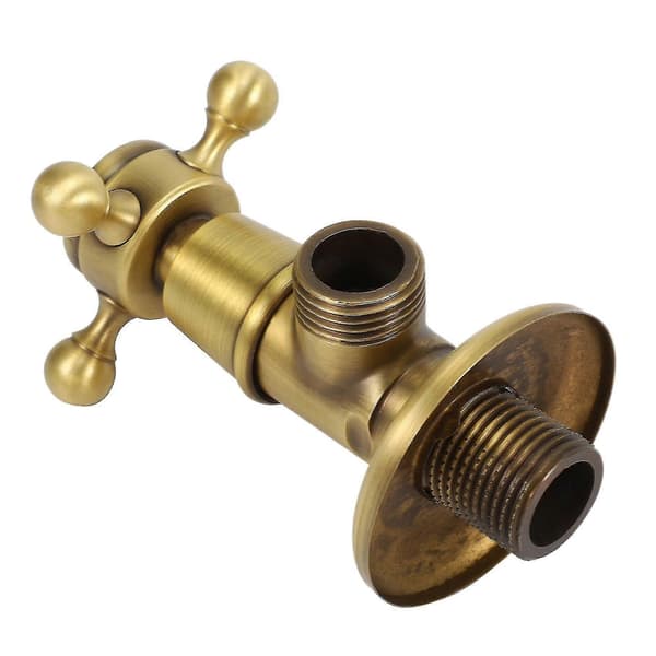 Messing vinkelventil 1/2X1/2 for baderomsvannkontroll Antikk trekantet Brass
