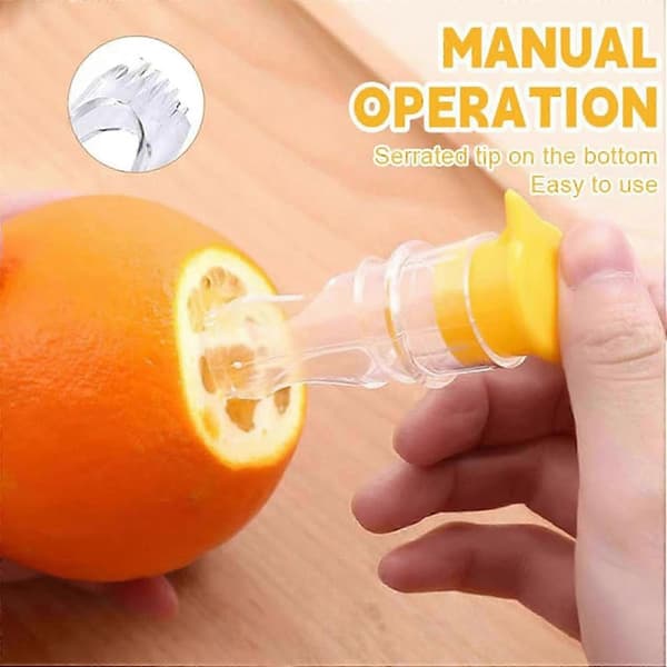 6X Citron Mini Saftpresser, Skruelåg Citronpresser, Citronpresser Manuel Plastik, Citronpresser, Kompakt Saftpresser Yellow