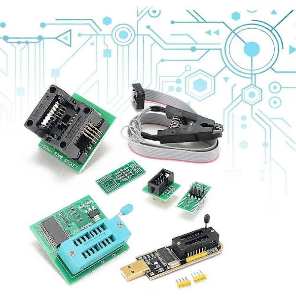 CH341A Programmer med statusindikator for EEPROM Flash BIOS USB-programmering