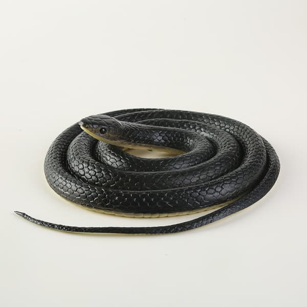 Falsk realistisk gummislang 120 cm svart orm