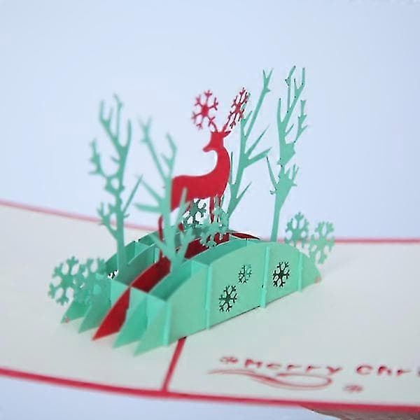 5 julkort, kreativa 3D-julkort