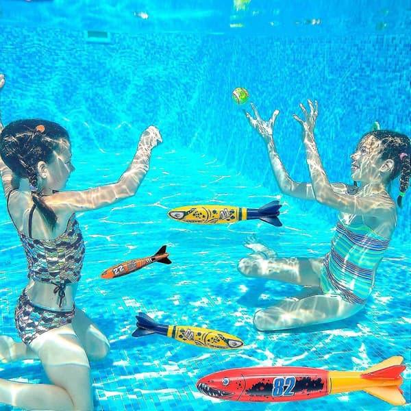 4-pack Dyk Torpedo Bandits Pool Leksaker Under Vatten