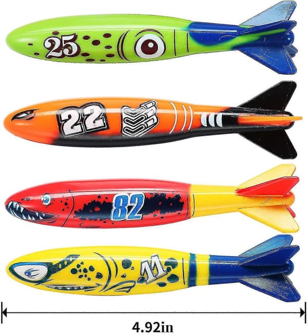 4-pack Dyk Torpedo Bandits Pool Leksaker Under Vatten