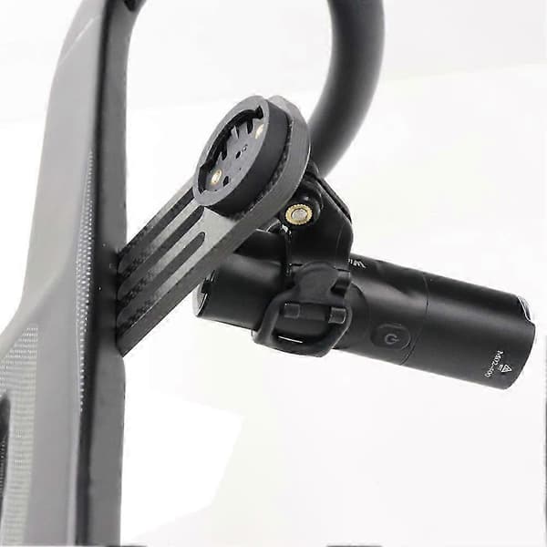 Kolfiber Cykeldatorfäste Hållare Styre Förlängningsfäste Black