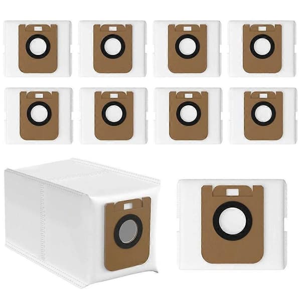 10-pakning støvsugerposer for Dreame D10 Plus / D10s Plus / Z10 Pro / L10 Plus støvsuger, RLS3D støvoppsamlingspose