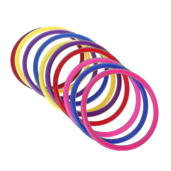 10 stk. plastik kasteringe mål kast karneval baghave park spil børn 10 cm inner diameter