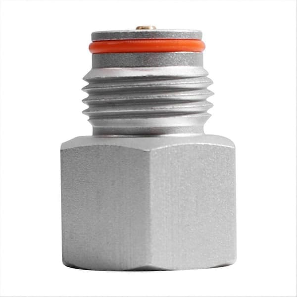 CO2-trykkregulatoradapter, hunn TR21-4-sylinder til hann G1/2 CO2-tank Silver