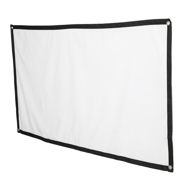 Outdoor Movie Projector Screen, Foldable HD Wall Mounted Film Projector Screen Double-Sided Projection Support 16:9 Polyester Fabric Projector