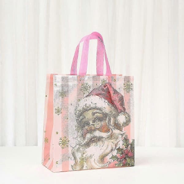 Rosa Vattentäta Presentpåsar i Non-woven för Jul, 24-pack