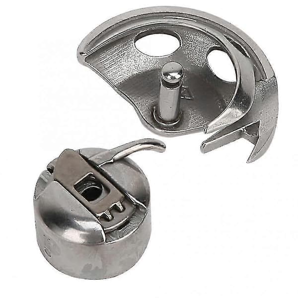 Symaskinespoler og etui til husholdningsmodeller af ældre stil silver