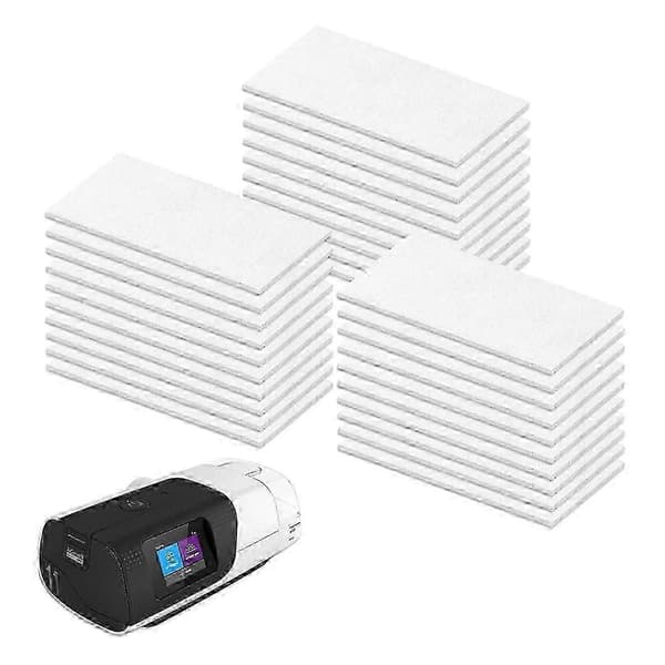30 stk Airsense 11-filtre - 3 mm tykk design for CPAP-terapi White