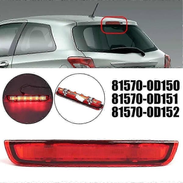 Høyt bremselys LED-lys bak for Yaris Mk3 2012-2020