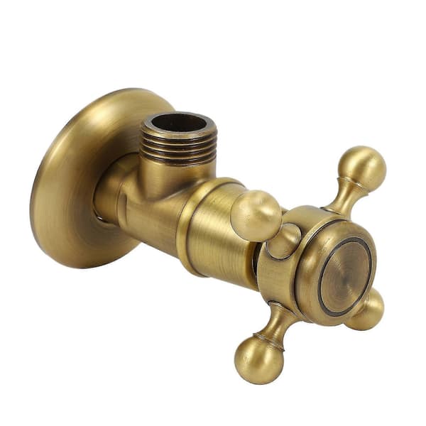 Messing vinkelventil 1/2X1/2 for baderomsvannkontroll Antikk trekantet Brass
