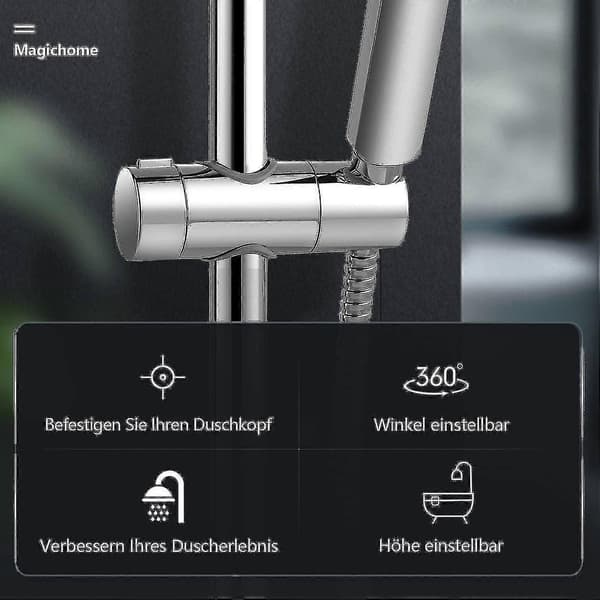 Handduschhållare, justerbar duschhållare 19-25 mm duschhållare för dusch