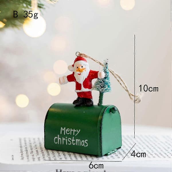 Grön julbrevlåda hänge