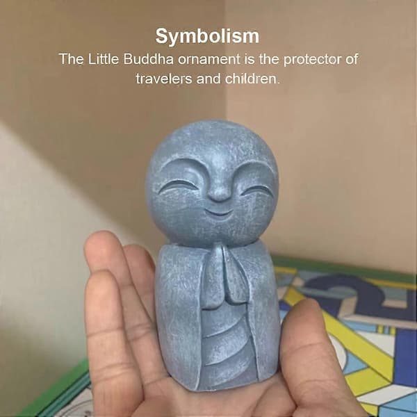 Buddha Statuer Skulptur Bedende Samleobjekter Letvægts Munk Skrivebord Hylde