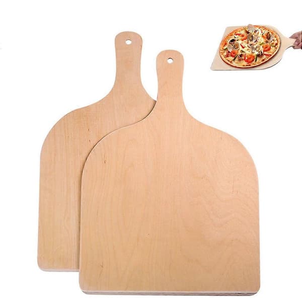 4st Pizzabräda i Trä Pizzaspade Skärning Naturlig med Enkel Bakning