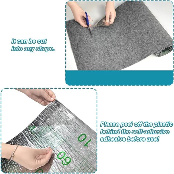 30x100 cm Self-adhesive Cat Scratch Pad, Wall Protector for Scratch Pad, Sofa Scratch Pad, Cat Scratch Mat, Corner DIY gray gray
