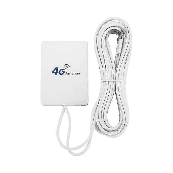 Ekstern 4G LTE-antenne med TS9-stik, 28dBi høj forstærkning, 700-2700MHz, kompatibel med E5375 E589 E5573 og mere