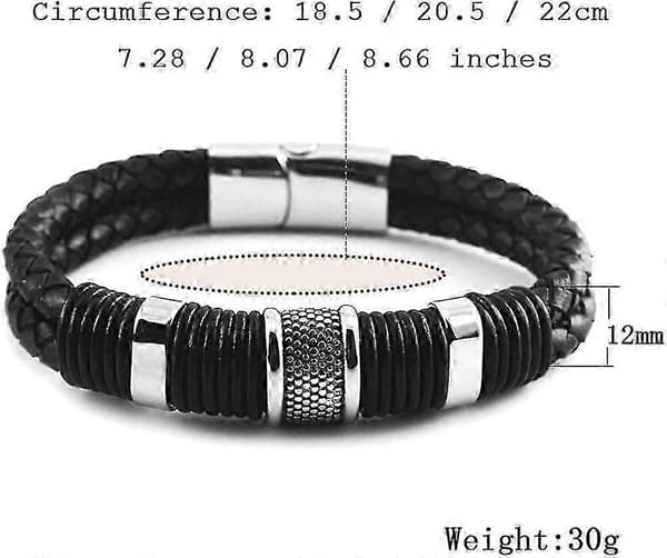 Mode læderarmbånd til Heilwiy mænd ungdomsgave sort