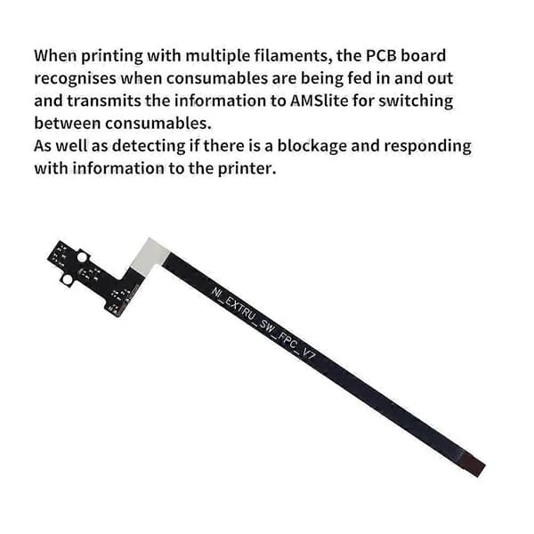 Filamentsensorsats (2 st) för BambuLab A1/A1 Mini: Hallkortbyte med FPC-kabel Black