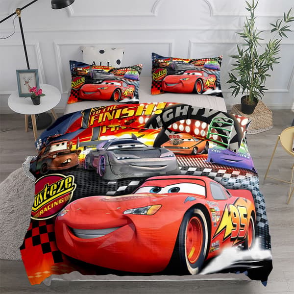 Påslakan med digitaltryckt tecknad bil 135*200