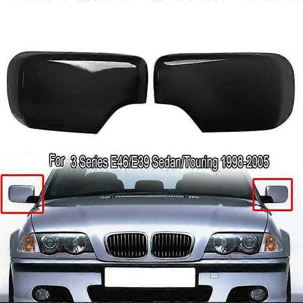 Par bakspejlkapper Sidespejlkapper til E46/E39 3/5-serie 1998-2005 Glanssort 5116823