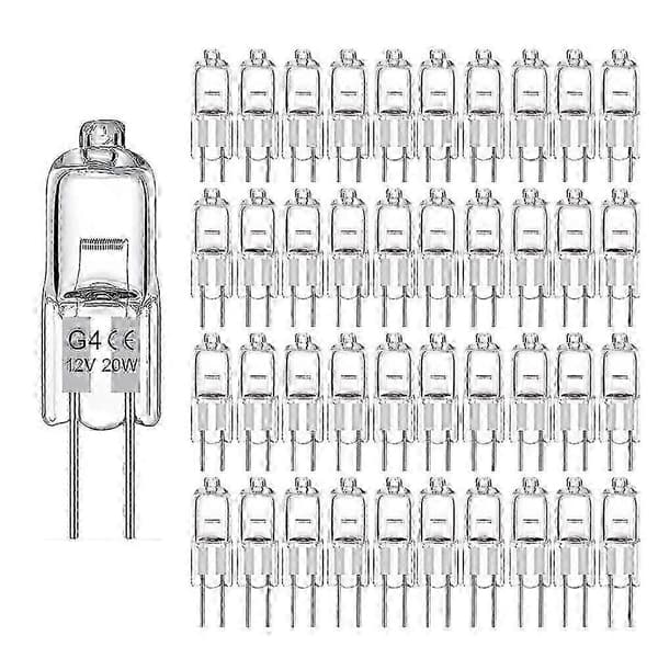 20-pack G4 Halogenlampor Varmvit 20W 12V för Heminredning