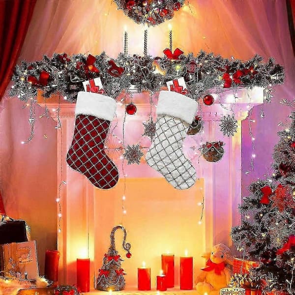 Julstrumpor Hängande Julstrumpa Hängande Strumpa Presentpåse