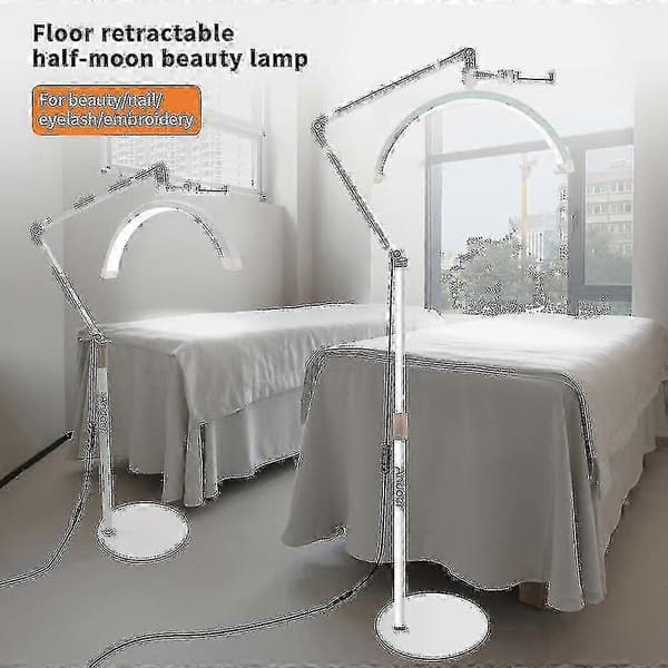 Hd-m2x 20W dæmpbar gulv LED-lampe 3000K-6000K halvmåne video fyldlys