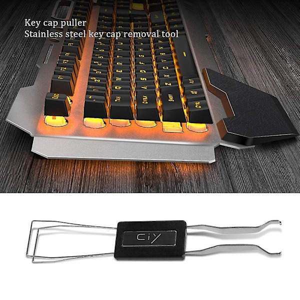 Keycap Puller Nøglehættefjerner i rustfrit stål til mekanisk tastatur til fjernelse af fastgørelse K