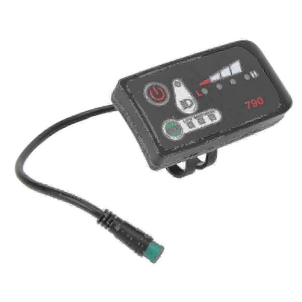 Vanntett LED-displaymåler 5P hannplugg 22,2 mm styre 24V for elsykkel