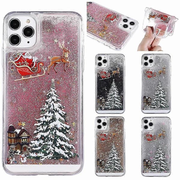 Jule-glitterdeksel til mobiltelefon Pink For iPhone 14Pro Max