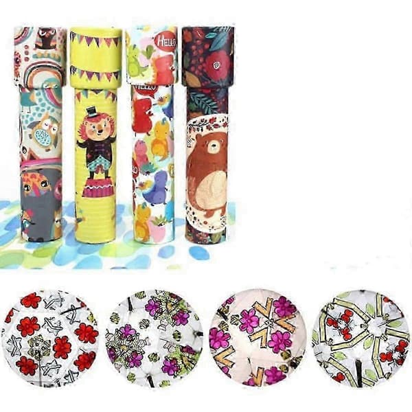 6 tilfeldige roterende flerprisme-papirkaleidoskoper