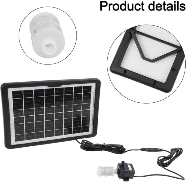 [14] Efficient pump for aquariums and outdoor compact easy to - solar powered 12V water for applications, use (6W-without switch) 6w-without switch 6w-without Switch