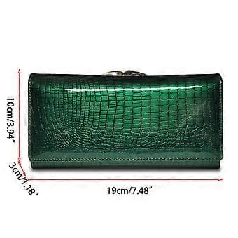 Mode Läder Herrplånböcker Lång Herrplånbok Clutch Pengapåse Plånböcker - Vinröd Burgundy