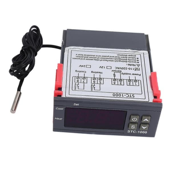 5 st 220V digital termostat med NTC-sensor för exakt temperaturkontroll black