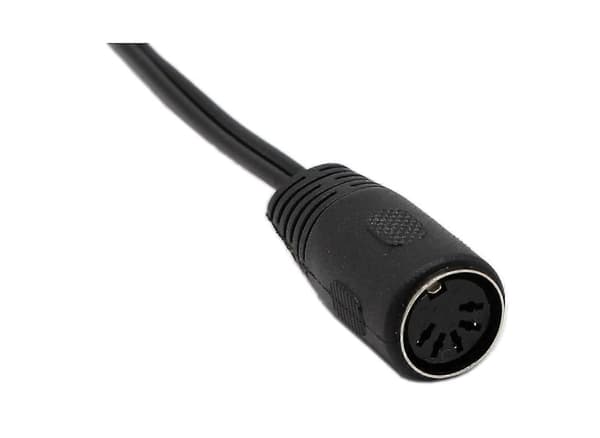 DIN 5-bens til RCA-kabel, 1FT 5-bens Din hun til 2 RCA han lydkabel