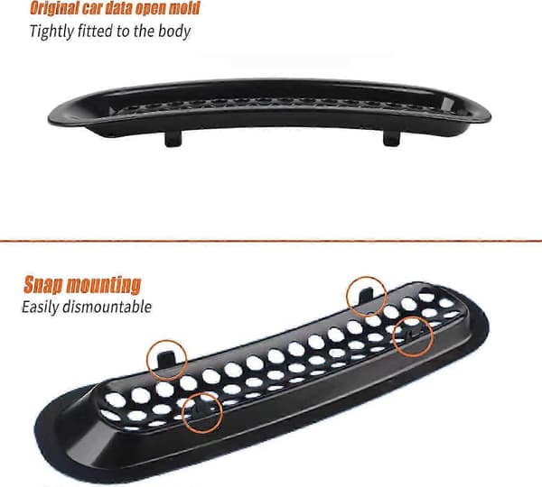 Frontgrillnätinsatser för 2007-2017 Jeep Wrangler JK, 7-pack