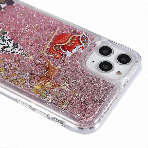 Jule-glitterdeksel til mobiltelefon Pink For iPhone 13