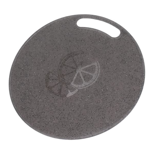 Plastic Cutting Board for Kitchen, Round Baking Board, Fruit and Vegetable Cutting Board with Handle, 31 cm
