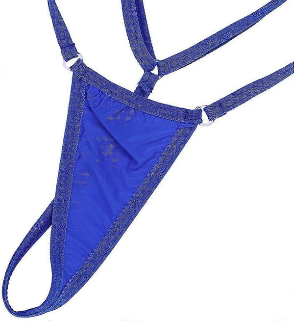 Naisten seksikäs mini sling shot G-string mikro bikini alusvaatteet stringit uimapuku Blue